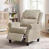 Arcrinte 34.6" W Push Back Recliner Chair, Chenille Camel | Comfy High Back Armchair with Deep Seat, Oversized Upholstered Reading chair for Living Room, Bedroom, Nursery, Apartment