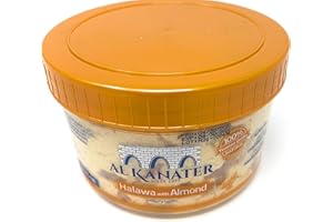 Alkanater Halawa (Halva) Sesame Candy with Almond 1 LB [454 g]