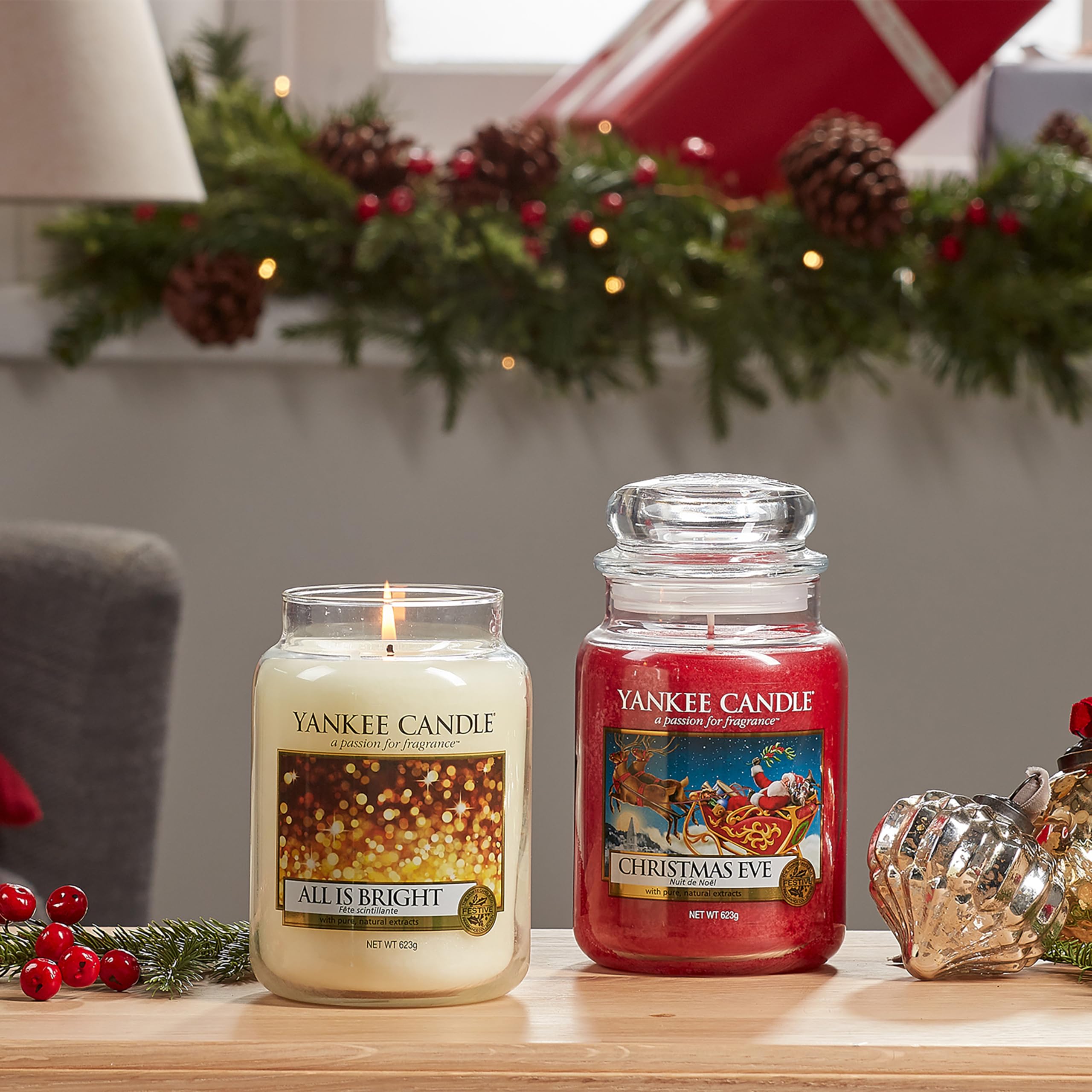 Yankee Candle Duftkerze im Glas (groß) | Christmas Eve | Kerze mit langer Brenndauer bis zu 150 Stunden | Perfekte Geschenke für Frauen 8