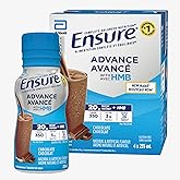 Ensure Advance, Meal Replacement Shakes, Protein Shakes With 20 g Of Protein To Help Build Muscle, Chocolate, 4 x 235-mL Bott