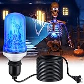 LED Halloween Skeleton Lighting Kit E26 Base Fire Effect Light Bulb, Blue | Hallowwen Giant Skeleton Light Kit, Ghost Chest Light Kit with Up Down Effect, Scary Skull Chest Lighting for Spooky Decor