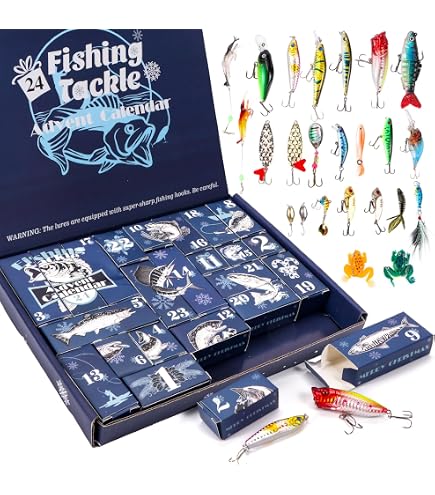 Amazon.com: Catch Co Mystery Tackle Box 12 Days of Fishmas Holiday Fishing Lures Advent Calendar 2023 Freshwater : Home & Kitchen Amazon.com: Catch Co Mystery Tackle Box 12 Days of Fishmas Holiday Fishing Lures Advent Calendar 2023 Freshwater : Home & Kitchen