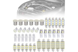 42pcs car Interior lamp kit with Dual Pointed Reading/Interior Door lamp that do not Require Batteries and are Easy to Instal