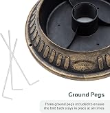 GardenKraft Bird Bath with Built-In Planter Bronze Clam Shell 66x39 cm view 8
