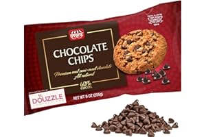 DOUzzle Dark Chocolate Chips for Baking - Premium 60% Cocoa Semi-Sweet (9 OZ - Pack of 1) Kosher Parve