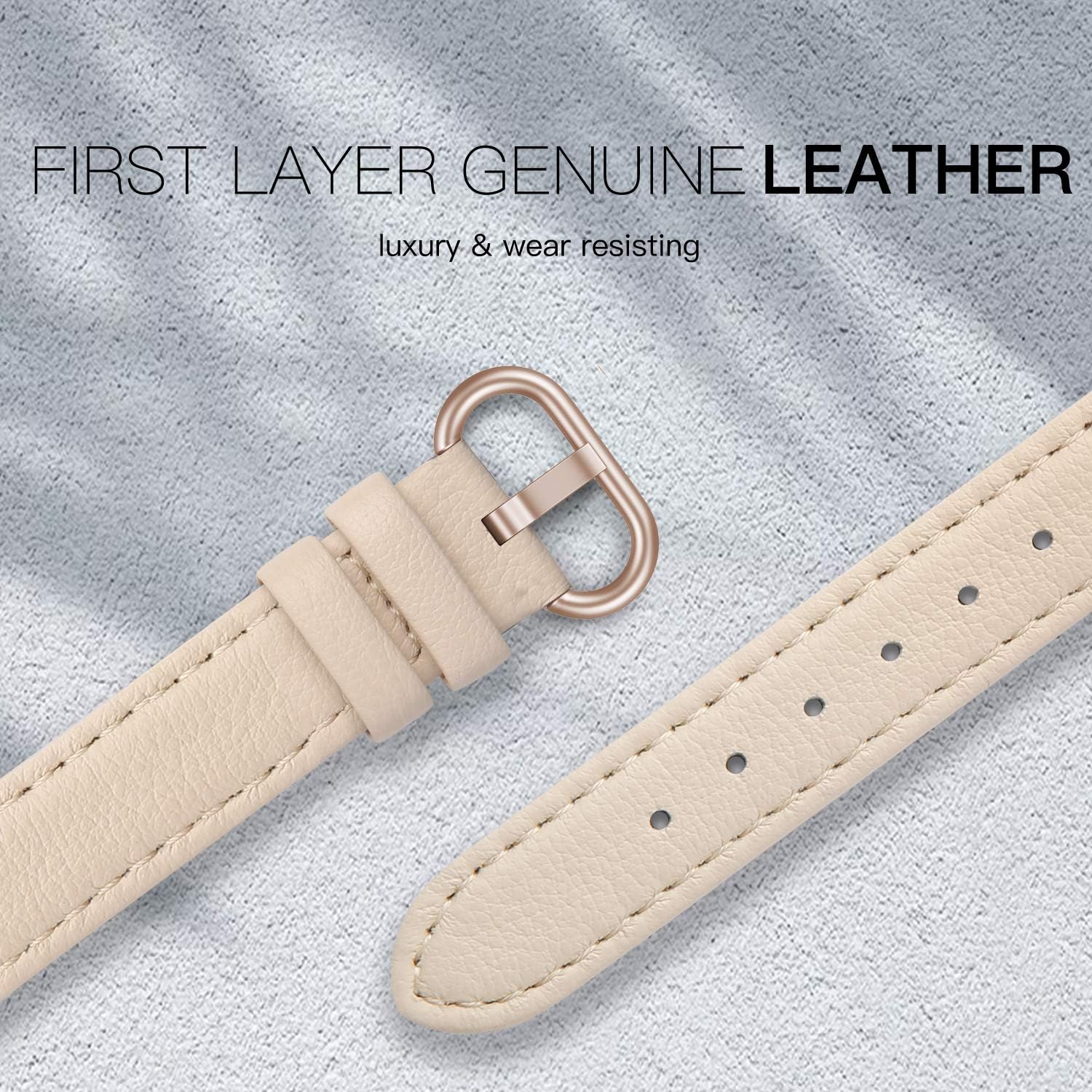 PARMPH Leather Band Compatible for iWatch 38mm 40mm 41mm 42mm(Series 10) - Image 3