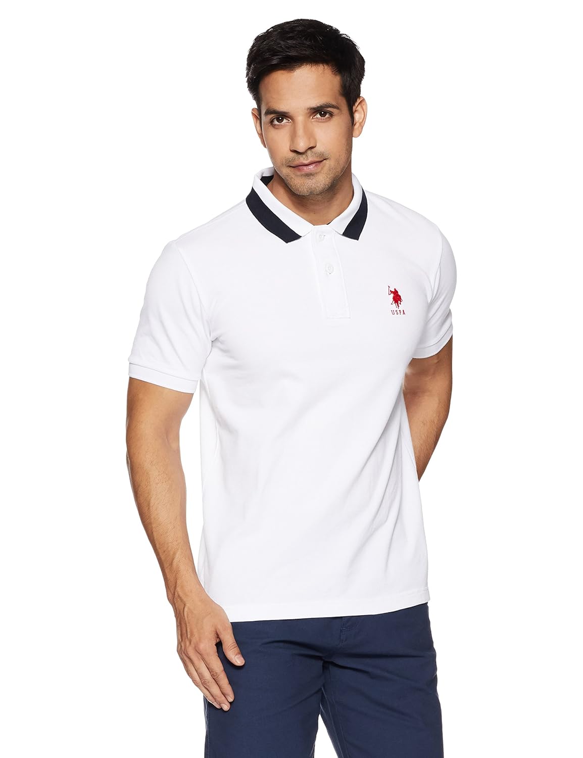 us polo association men's solid regular fit polo