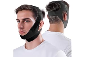 NOIKO Anti Snoring Chin Strap Adjustable, High Elasticity Traceless Chin Strap for Sleeping, Effective Anti Snoring Device, Snore Stopper Breathable and Durable for Adult