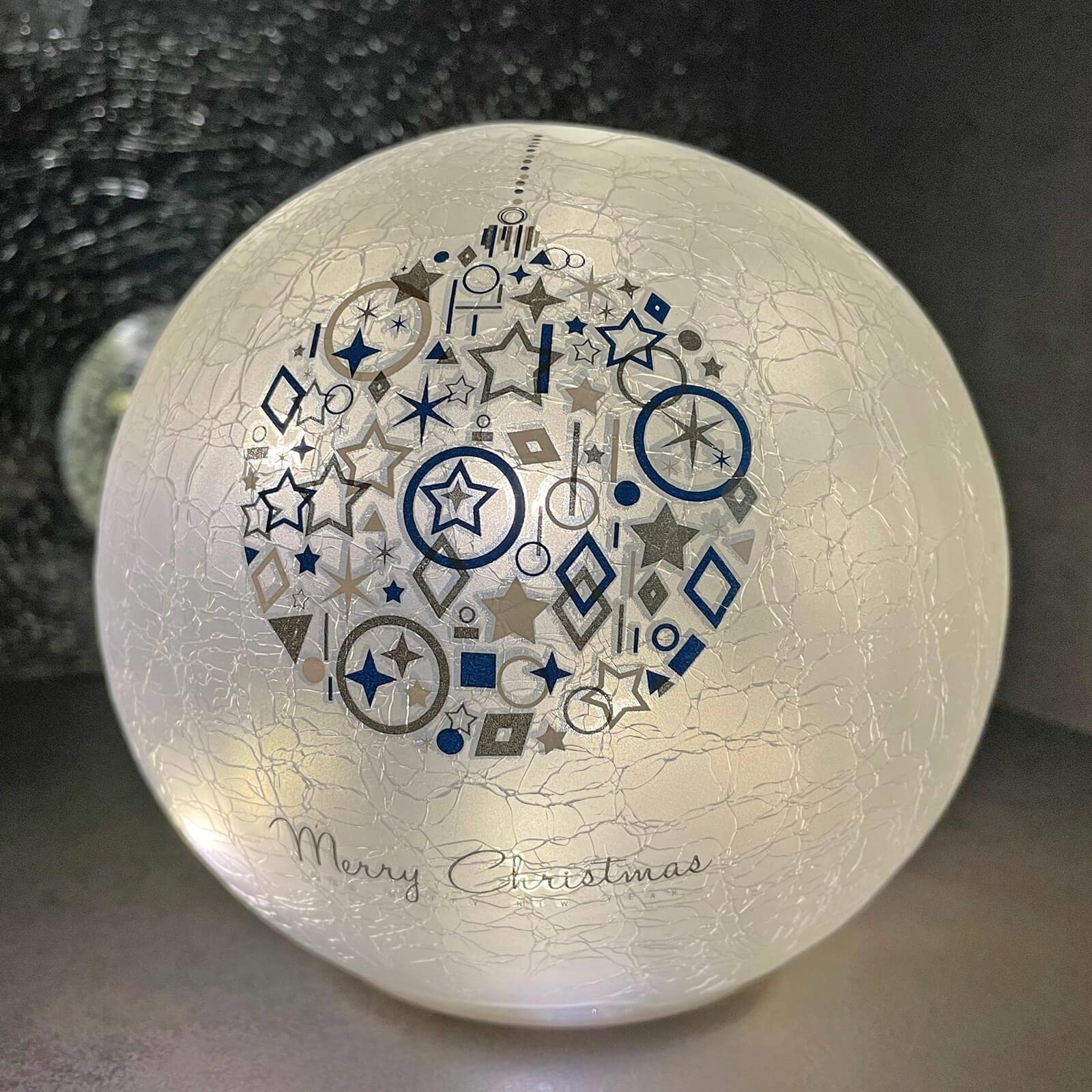 Mr Crimbo 15cm Crackle Ball - Bauble Design