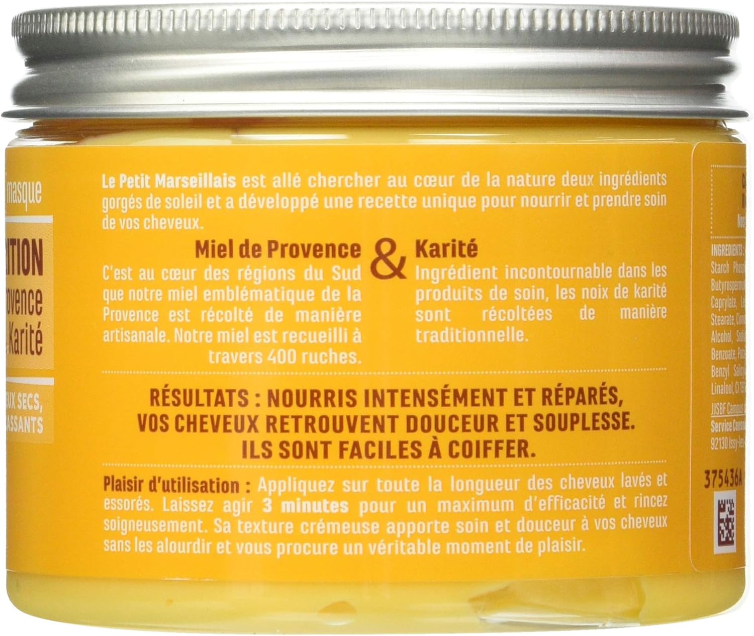 Le Petit Marseillais Nutrition Mask for Dry and Damaged Hair Provence Honey & Shea 300 ml, 0.5 ml (Pack of 600) - Image 3