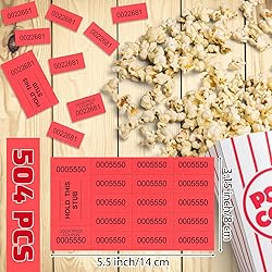 Kosiz 504 Sheets 15 Bid Raffle Ticket with