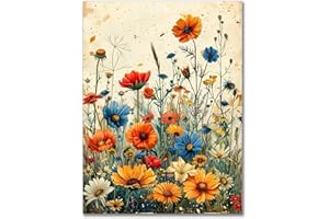 Benjenes Diamond Art Kits for Adults, Wild Flowers Diamond Painting Kits for Adults, 5D DIY Round Drill Gem Art Paint with Diamonds Dots Crafts Kits for Home Decor Gift 12x16inch