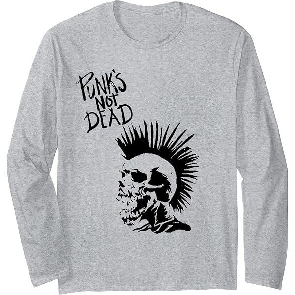 Amazon.com: Punk's not dead skull punk rock T-Shirt