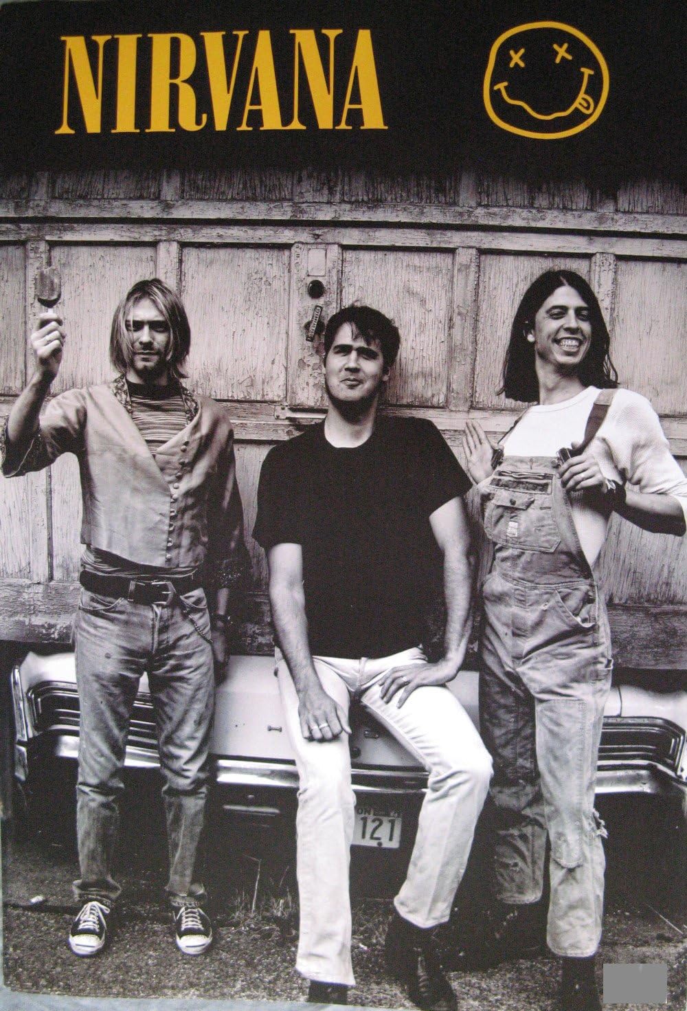 Amazon Com Nirvana Dave In Overalls B W Poster 14 5 X 21 Kurt Cobain Dave Grohl Krist Novoselic Sent From Usa In Pvc Pipe Everything Else