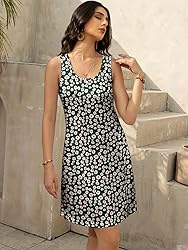 LUXVEER Womens Summer Dresses 2025 Floral Printed