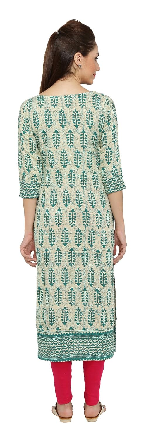 gulmohar jaipur women's rayon straight kurta