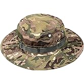 Camo Sun Hats for Men Women Bucket Hat UPF 50+ Boonie Hat Foldable Wide Brim UV Protection Fishing Summer Safari Hats
