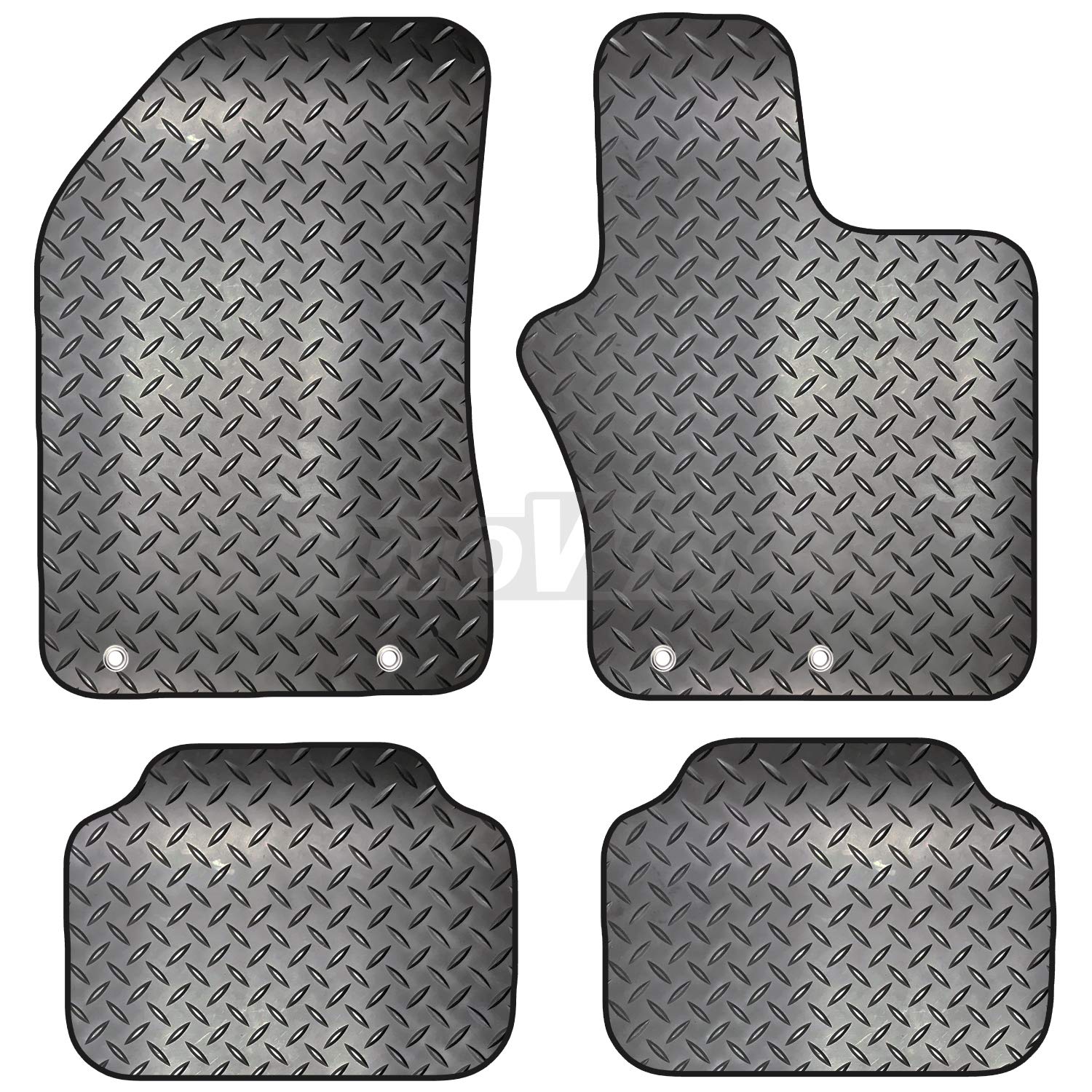Carsio Rubber 4 Piece Car Mat Set For Jeep Renegade 2015+ Onwards with [4 Clips] Tailored Fit Floor Mat Complete Accessory Black Custom Fitted - All Weather & Heavy Duty, Anti-Slip Backing