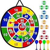 Large Dart Board Toys for Kids - 29'' Sticky Board with 12 Sticky Balls 4 Darts Indoor Outdoor Party Games Toys Valentines Day Christmas Birthday Gifts for 3 4 5 6 7 8 9 10 11 12 Years Old Boys Girls