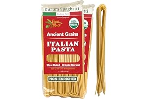 Papa Vince Organic Whole Wheat Spaghetti Noodles – Made in Italy, Non-Enriched, No Folic Acid – Organic Ancient Grain Pasta, Non-GMO, Artisan Bronze Die Cut, Slow Dried for Perfect Texture