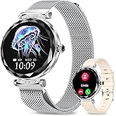 Smart Watches for Women(Answer/Make Call), 1.19" AMOED Smartwatch for Android iPhone,Fitness Tracker with 120+ Sport Modes, IP68 Waterproof, Heart Rate/Sleep/Spo2 Monitor, Activity Tracker Silver
