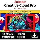 Adobe Creative Cloud Pro | Student & Teacher Edition | 20+ creative apps plus 100GB Storage |12-Month Subscription | PC/Mac