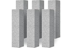 4TH Pumice Stone for Toilet Bowl Cleaning,Pumice Stick Powerfully Away Limescale Stain,Hard Water Ring, Calcium Buildup,Iron&Rust. Remover for Tile/Bath-tub/Sink/Grill - 6 Pack