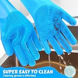 pecute Cleaning Gloves Multifunction Dog Cat Grooming Silicone Gloves Large view 9