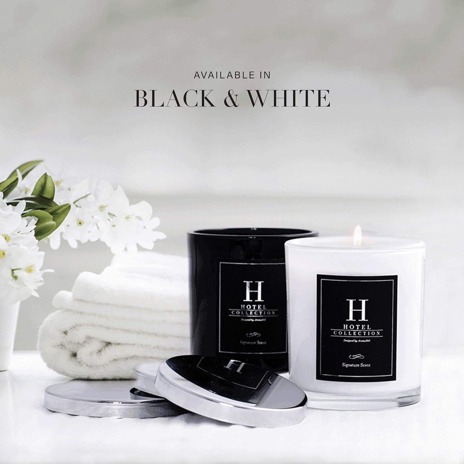 24K Magic Candle in a Jar, with Hints of Lemongrass and Magnolia, 70 Hour Burn Time, 11oz Black: Home Improvement