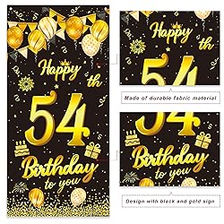 wongmode Happy 54th Birthday to You Door Banner