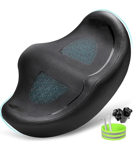 Phroxbik Wide Bike Seat For Men & Women Comfort, Extra Soft Padded Large Bicycle Seat Cushion, Comfortable Oversized Bike Saddle For Ebike, Mountain Bike, Beach Cruiser, Stationary Exercise Bike - View #4