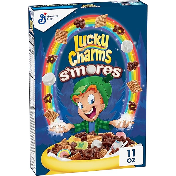 LUCKY CHARMS SMORES BREAKFAST CEREAL WITH MARSHMALLOWS, 11 OZ