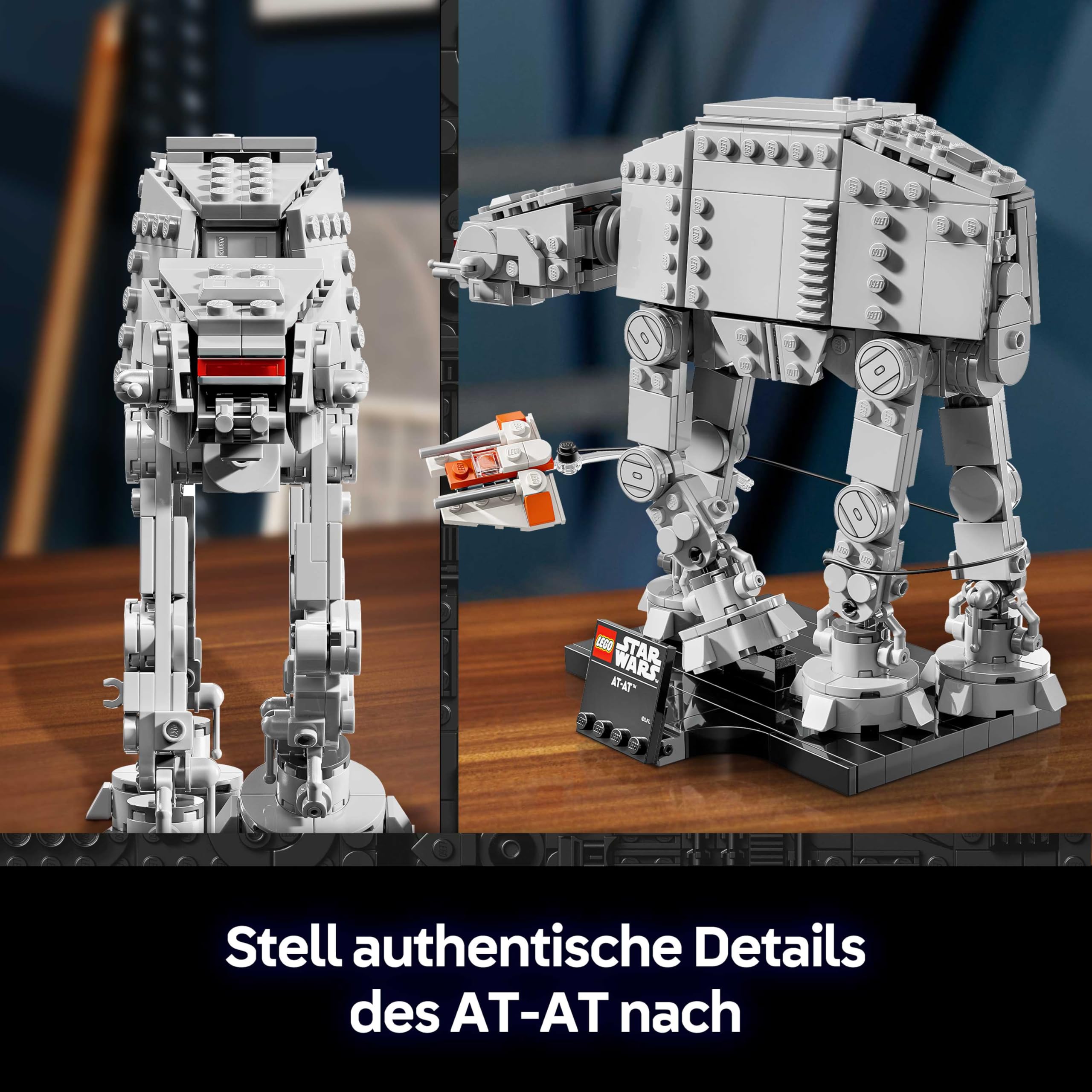 LEGO Star Wars 75440 AT-AT - Modellbau Set für Erwachsene - Mit Snowspeeder, Ständer & Namensschild - DIY Deko fürs Regal - Geschenk für Fans von Das Imperium schlägt zurück 4