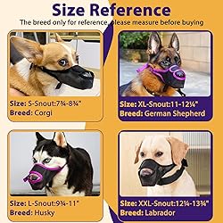 LUCKYPAW Dog Muzzle, Mesh Muzzle for Large Medium