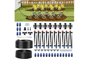 Snowtaros 240FT Quick-Connect Drip Irrigation System, Automatic Garden Watering System Kit with 1/2" & 1/4" Fast-Lock Fitting