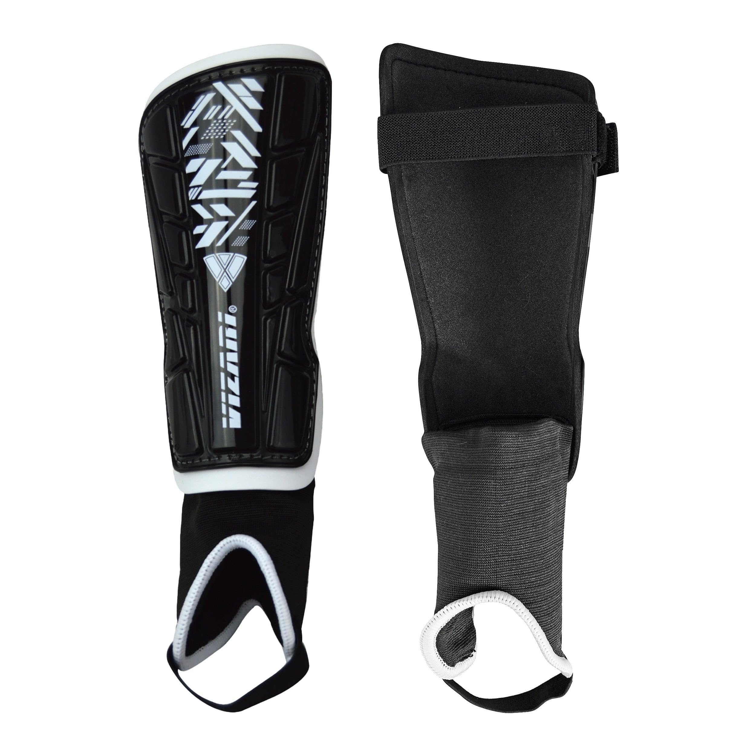 Vizari Malaga Shin Guard, Black/White, XX-Small