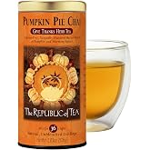 The Republic of Tea Pumpkin Pie Chai Herbal Tea, Caffeine-Free, 36 Count | Caffeine free. Herbal chai with notes of pumpkin, cinnamon, nutmeg and clove. Enjoy hot or over ice.