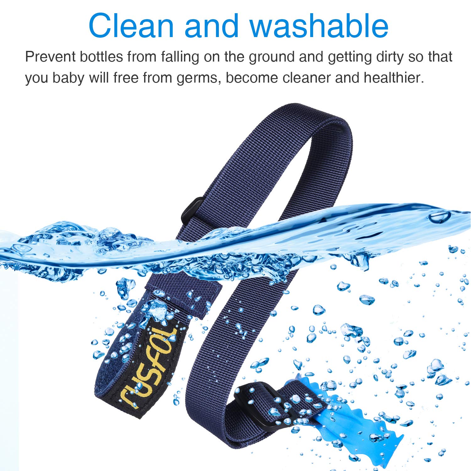 Neverdrop Silicone Baby Sippy Cup Bottle Holder Strap Universal Fit for Stroller High Chair and Car Seat: Baby