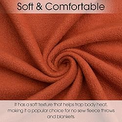 Pico Textiles 2 Yards Bolt - Rust Solid Fleece