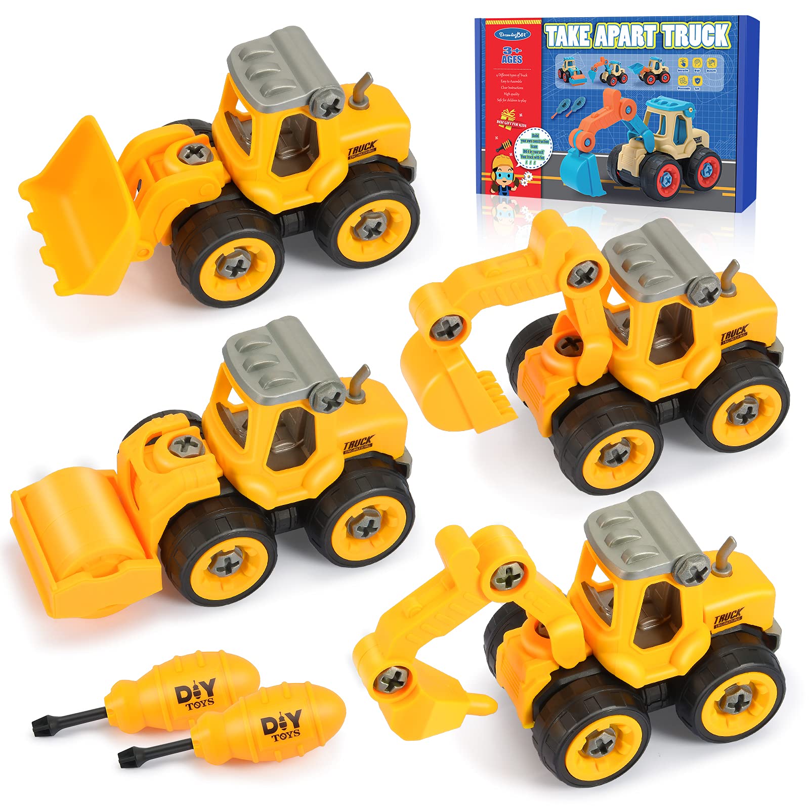 Anginne Boys Toys Age 3-12, Tractor Toys Car Games Digger Toys for 3-12 Year Old Boys Gift Christmas Xmas Gifts for Kids Toy Age 3 4 5 Gifts for 3 4 5 6 7 8 9 Year Old Boys Girls Kids' Play Vehicles — image 1