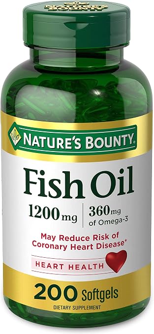 Nature's bounty odor-less fish Oil 1200mg Soft Gel - 200 ct (074312168789)