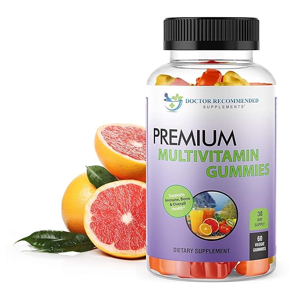 MULTIVITAMIN GUMMIES FOR ADULTS AND KIDS WITH VITAMIN A, C, D3, E, B6, B12, BIOTIN AND ZINC WITH NO HIGH FRUCTOSE CORN SYRUP, GLUTEN OR ARTIFICIAL SWEETENERS – 60 GUMMY VITAMINS, FULL 30-DAY SUPPLY
