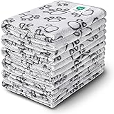 Luciphia 1 Pack 6 Dog Blankets Cat Soft Fluffy Fleece Pet Blanket Warm Cute Print Design Puppy Kitten Doggy Paw Grey Small(23"x16")