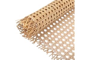 RESLLOWE Natural Width Rattan Cane Webbing Roll, 16 * 40 inches Length Hexagon Woven Cane Mesh Net, Natural Vine Wicker Cane Webbing Rattan Sheets for Furniture, Chair, Cabinet, Ceiling