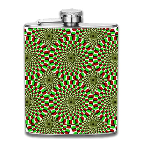 dfegyfr Rotating Snake Illusion 7oz Liquor Whiskey Flask and Premium Box - Stainless Steel and Leak Proof