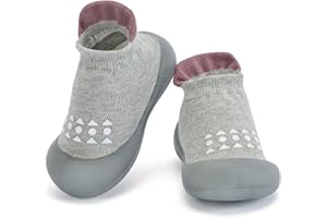 BACSAC Infant Walking Shoes Baby Sock Shoes with Soft Rubber Sole, Non-Slip Toddler Slippers for boys and girls, Breathable Sneakers