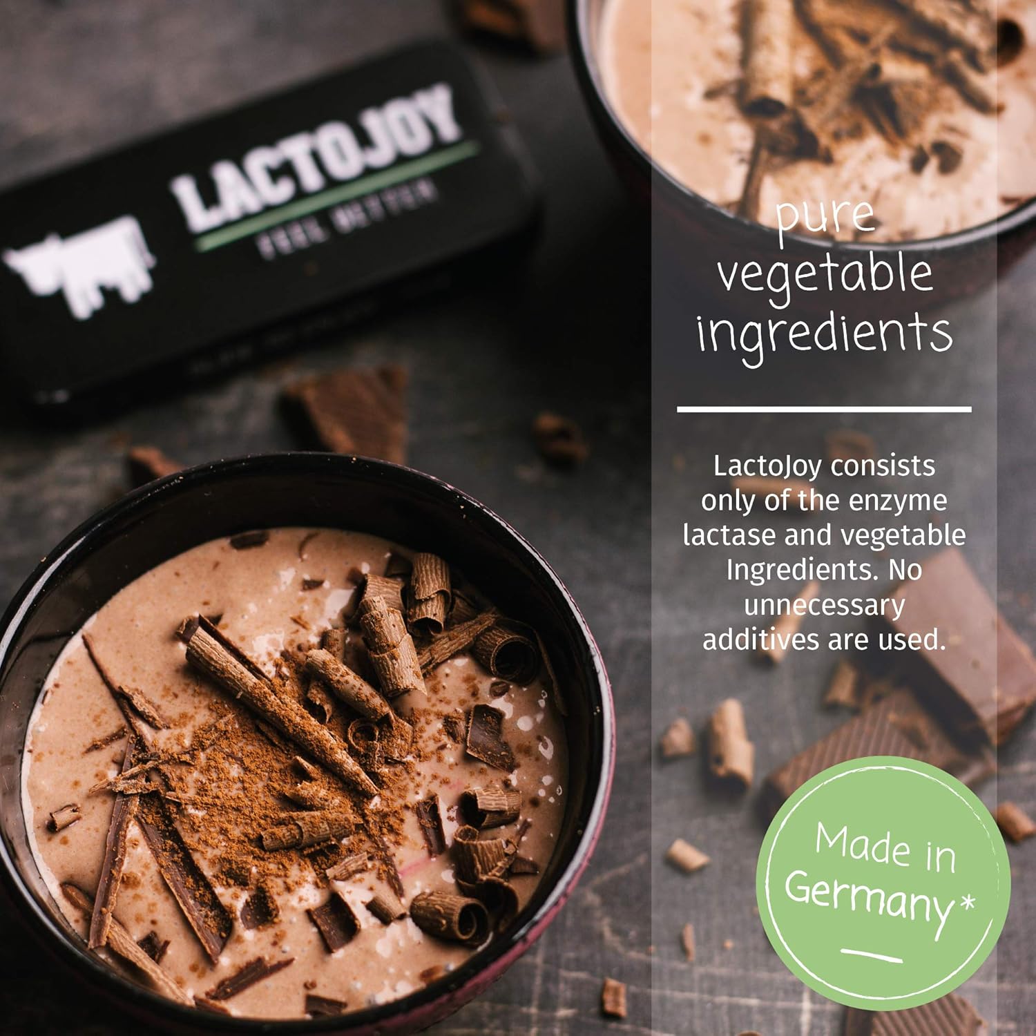 LactoJoy Lactase Tablets | Helps with Lactose Intolerance | Contains 2 x 80 Pcs of Extra-Strength Dose (14,500 FCC) Lactase Enzyme Tablets | 100% Vegan | Supports Lactose Digestion | Chemical Free: Health & Personal Care