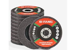 SI FANG 320 Grit Flap Discs 4 1/2 Inch Aluminum Oxide 10 Pack Angle Grinder Attachment Sanding Disc Blending Grinding Finishing