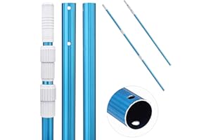 UNCO- Telescopic Pool Pole, 12Ft, Adjustable 3Piece Expandable Step-Up, Telescopic Pole, Pool Poles for Cleaning, Pool Cleaning Pole, Pool Brush Pole, Pool Pole Telescopic, Telescoping Pool Pole