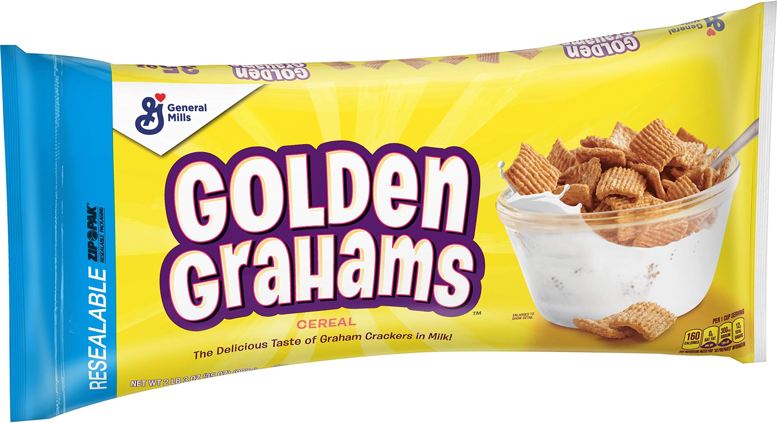Golden Grahams Bagged Breakfast Cereal, 35 oz (Pack of 5)